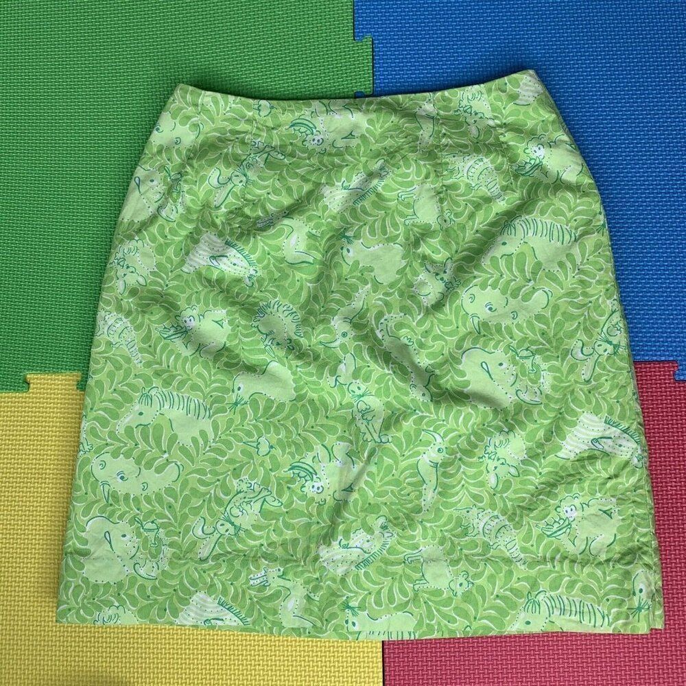 Lilly Pulitzer Green Patterned Skirt